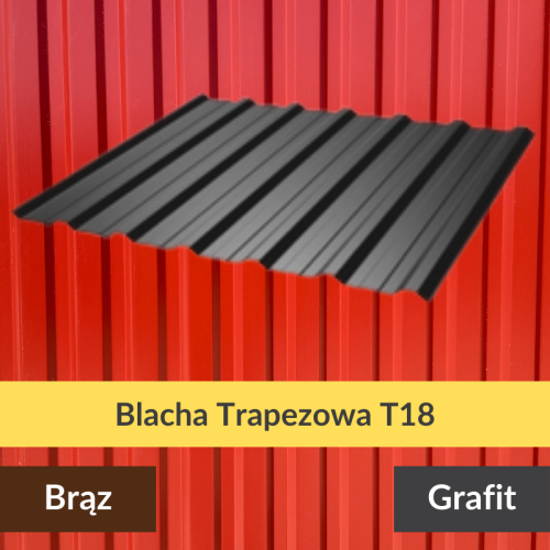 Blacha Trapezowa T18  ocynkowana i powlekana w kolorze RAL- dostępna od ręki