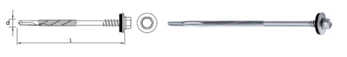 WKRĘTY SAMOWIERTNE DO KONSTRUKCJI STALOWEJ 12mm OCYNK, ROZMIAR: 5,5x240