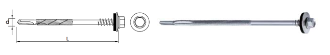WKRĘTY SAMOWIERTNE DO KONSTRUKCJI STALOWEJ 12mm OCYNK, ROZMIAR: 5,5x130