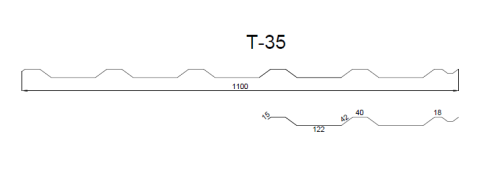 Blachy trapezowe / Blacha Trapezowa T-35 II gatunek