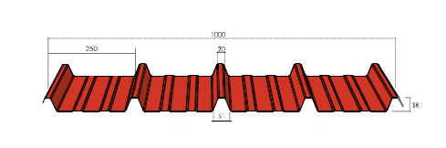 Blachy trapezowe / Blacha Trapezowa T-38 II gatunek