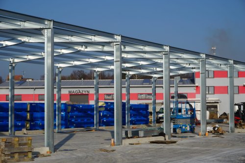 Hala stalowa Milicz gmina Milicz, województwo dolnośląskie, szer. 12m x dł. 70m x wys. 5m, powierzchnia 840 m2
