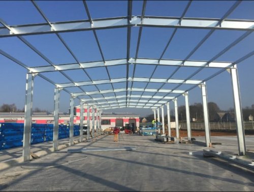 Hala stalowa Milicz gmina Milicz, województwo dolnośląskie, szer. 12m x dł. 70m x wys. 5m, powierzchnia 840 m2